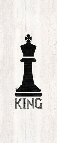 Chess Piece vertical I-King White Modern Wood Framed Art Print with Double Matting by Reed, Tara