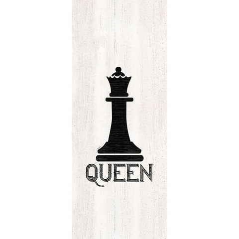 Chess Piece vertical II-Queen Black Modern Wood Framed Art Print with Double Matting by Reed, Tara