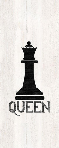 Chess Piece vertical II-Queen White Modern Wood Framed Art Print with Double Matting by Reed, Tara