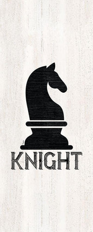 Chess Piece vertical IV-Knight White Modern Wood Framed Art Print with Double Matting by Reed, Tara