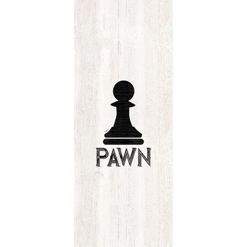 Chess Piece vertical VI-Pawn Black Modern Wood Framed Art Print with Double Matting by Reed, Tara