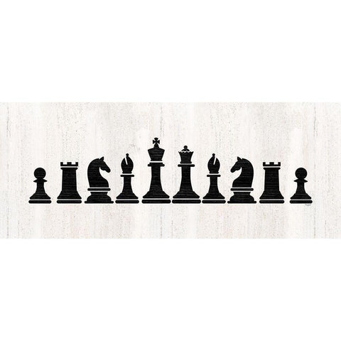 Chess Piece panel White Modern Wood Framed Art Print by Reed, Tara