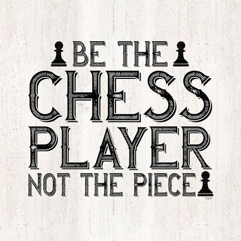 Chess Sentiment I-Player Black Ornate Wood Framed Art Print with Double Matting by Reed, Tara