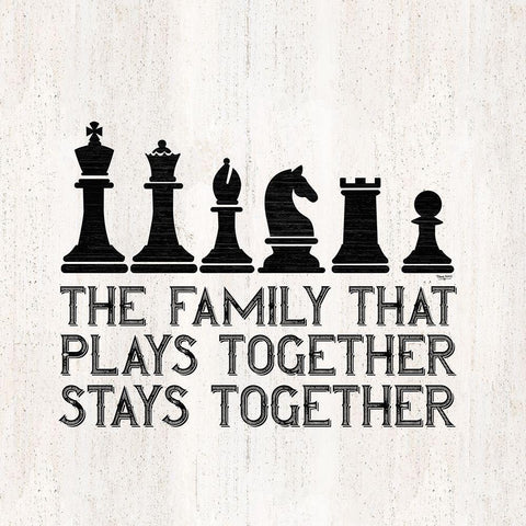 Chess Sentiment II-Family Black Ornate Wood Framed Art Print with Double Matting by Reed, Tara