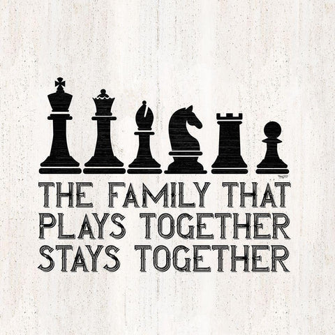 Chess Sentiment II-Family White Modern Wood Framed Art Print by Reed, Tara