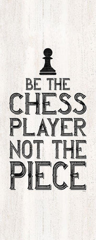 Chess Sentiment vertical I-Player White Modern Wood Framed Art Print with Double Matting by Reed, Tara