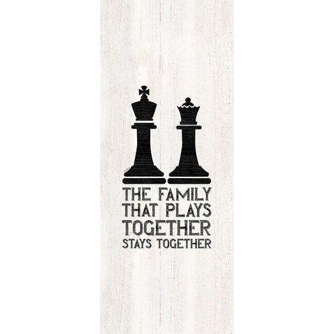 Chess Sentiment vertical II-Family White Modern Wood Framed Art Print by Reed, Tara