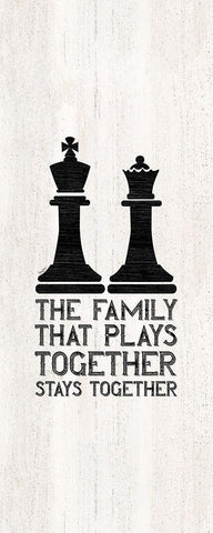 Chess Sentiment vertical II-Family White Modern Wood Framed Art Print with Double Matting by Reed, Tara