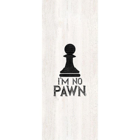 Chess Sentiment vertical III-No Pawn White Modern Wood Framed Art Print by Reed, Tara