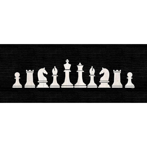 Chess Piece panel black Black Modern Wood Framed Art Print with Double Matting by Reed, Tara