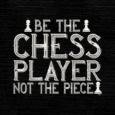 Chess Sentiment black I-Player Gold Ornate Wood Framed Art Print with Double Matting by Reed, Tara