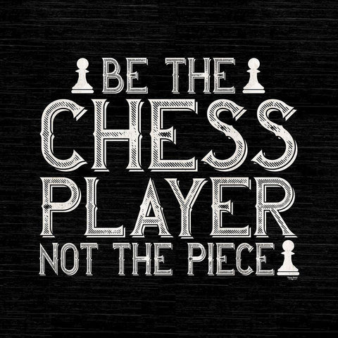 Chess Sentiment black I-Player Black Ornate Wood Framed Art Print with Double Matting by Reed, Tara