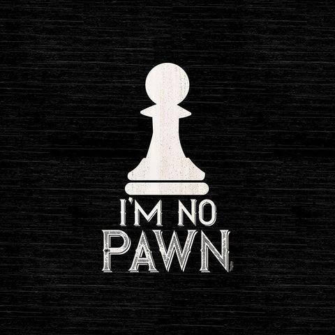 Chess Sentiment black III-No Pawn White Modern Wood Framed Art Print by Reed, Tara