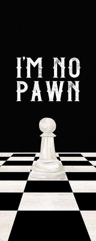 Rather be Playing Chess panel III-No Pawn White Modern Wood Framed Art Print with Double Matting by Reed, Tara