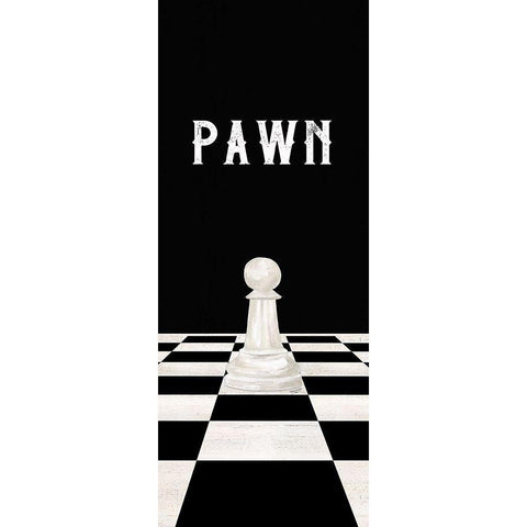 Rather be Playing Chess Pieces white panel I-Pawn Gold Ornate Wood Framed Art Print with Double Matting by Reed, Tara