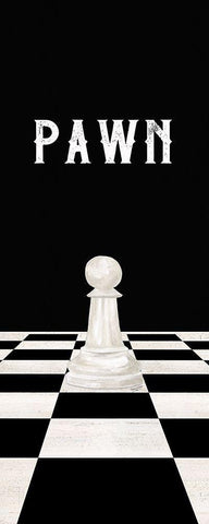 Rather be Playing Chess Pieces white panel I-Pawn Black Ornate Wood Framed Art Print with Double Matting by Reed, Tara