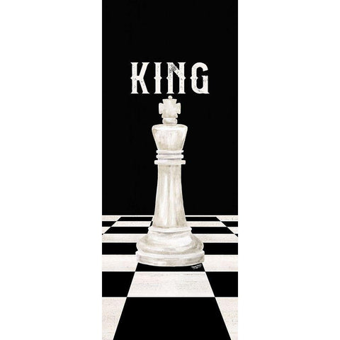 Rather be Playing Chess Pieces white panel V-King Gold Ornate Wood Framed Art Print with Double Matting by Reed, Tara