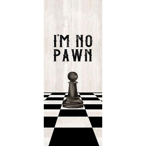 Rather be Playing Chess black panel III-No Pawn White Modern Wood Framed Art Print by Reed, Tara