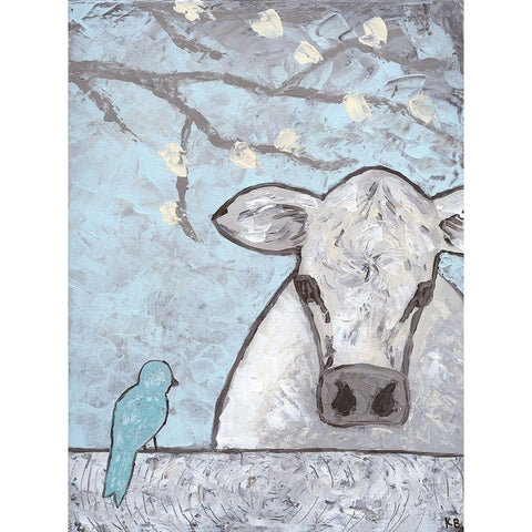 Farm Sketch Cow pen Black Modern Wood Framed Art Print with Double Matting by Bryan, Kathleen