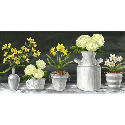 Farmhouse Garden panel Black Modern Wood Framed Art Print with Double Matting by Wilson, Kelsey