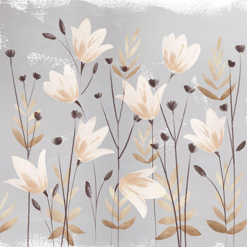Soft Nature cream III White Modern Wood Framed Art Print with Double Matting by Northern Lights