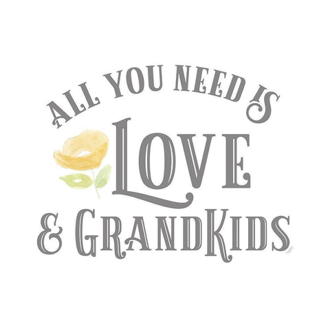 Grandparent Life I-All You Need 3 Black Modern Wood Framed Art Print with Double Matting by Reed, Tara