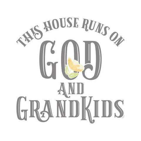 Grandparent Life IV-God And Grandkids White Modern Wood Framed Art Print with Double Matting by Reed, Tara