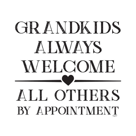 Grandparent Life V-Always Welcome White Modern Wood Framed Art Print with Double Matting by Reed, Tara