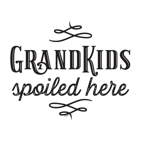 Grandparent Life XII-Spoiled Here Black Modern Wood Framed Art Print with Double Matting by Reed, Tara