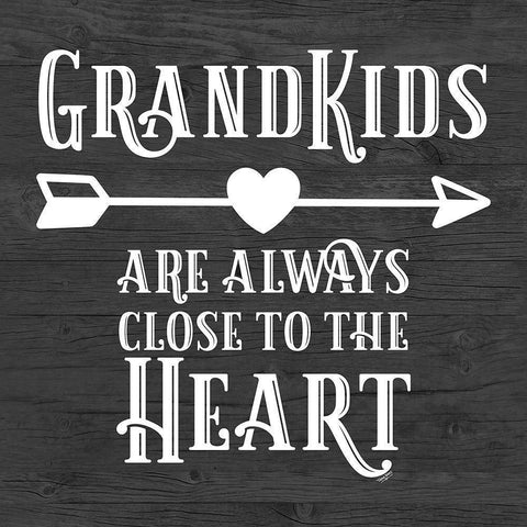 Grandparent Life black II-Close to the Heart White Modern Wood Framed Art Print by Reed, Tara