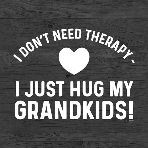 Grandparent Life black III-Therapy Black Modern Wood Framed Art Print by Reed, Tara