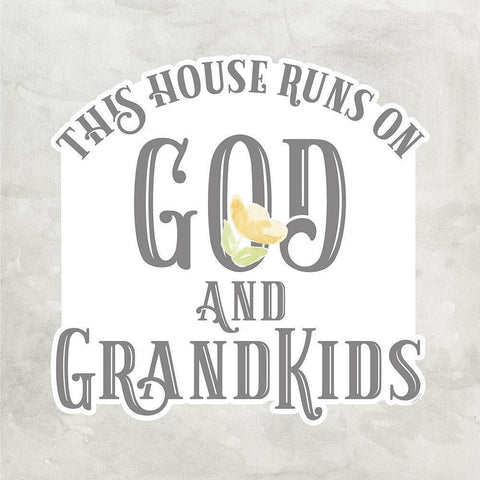 Grandparent Life gray IV-God And Grandkids Gold Ornate Wood Framed Art Print with Double Matting by Reed, Tara