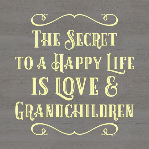 Grandparent Life yellow XI-Secret White Modern Wood Framed Art Print with Double Matting by Reed, Tara