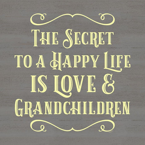 Grandparent Life yellow XI-Secret Black Modern Wood Framed Art Print with Double Matting by Reed, Tara