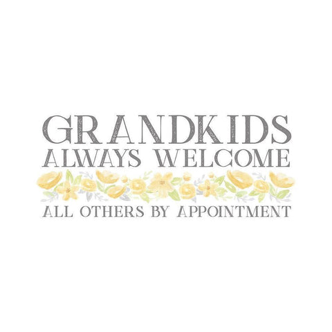 Grandparent Life panel III-Always Welcome White Modern Wood Framed Art Print by Reed, Tara