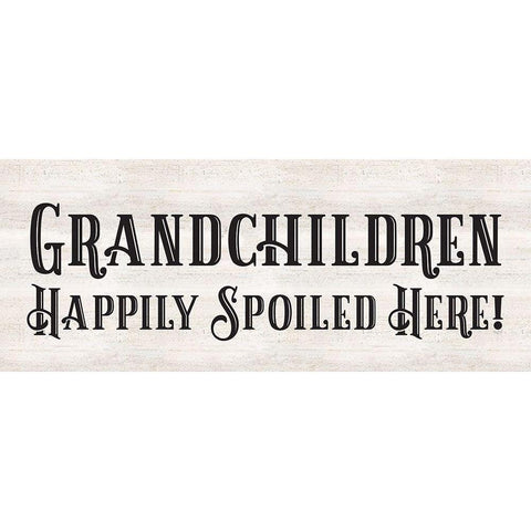 Grandparent Life panel VIII-Spoiled Here Black Modern Wood Framed Art Print with Double Matting by Reed, Tara