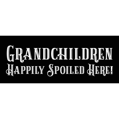 Grandparent Life panel black VIII-Spoiled Here White Modern Wood Framed Art Print by Reed, Tara