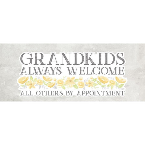 Grandparent Life panel gray III-Always Welcome Black Modern Wood Framed Art Print by Reed, Tara