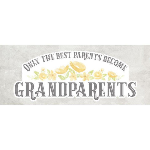 Grandparent Life panel gray VI-Only the Best White Modern Wood Framed Art Print by Reed, Tara