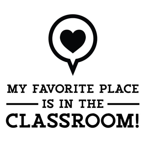 Teacher Truths V-Favorite Place White Modern Wood Framed Art Print by Reed, Tara