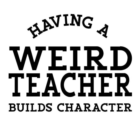 Teacher Truths IX-Weird Teacher Black Ornate Wood Framed Art Print with Double Matting by Reed, Tara