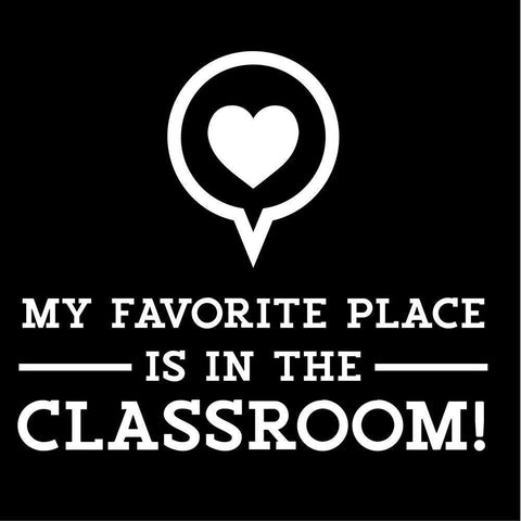 Teacher Truths black V-Favorite Place Black Ornate Wood Framed Art Print with Double Matting by Reed, Tara