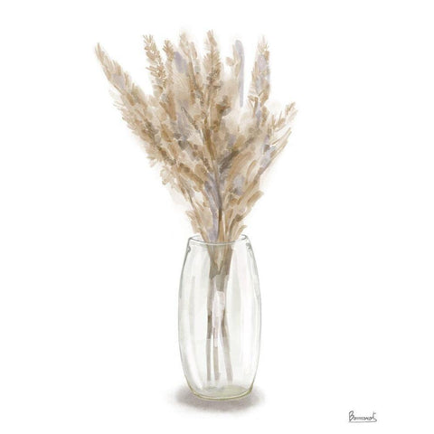 Dried  Flower III White Modern Wood Framed Art Print by Bannarot