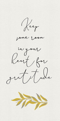 Botanical  Inspiration panel yellow gray II-Gratitude White Modern Wood Framed Art Print with Double Matting by HM Design