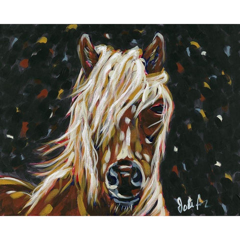 Blondie White Modern Wood Framed Art Print by Augustine, Jodi