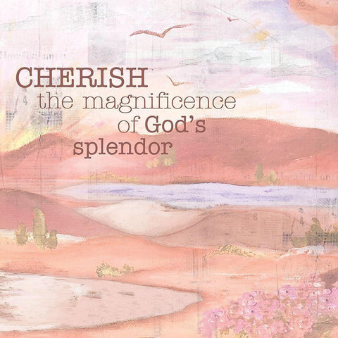 Textured  Sentiment landscape III Gold Ornate Wood Framed Art Print with Double Matting by Lee C