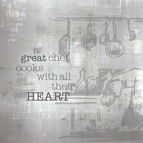 Textured  Sentiment kitchen I Gold Ornate Wood Framed Art Print with Double Matting by Lee C