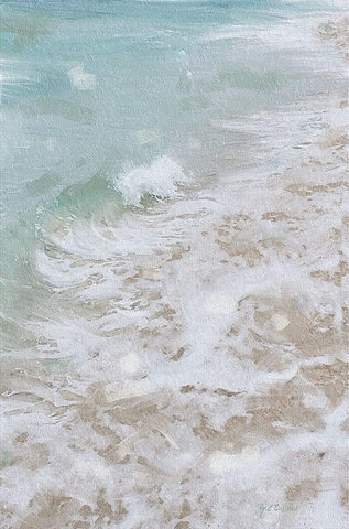 Beach  Shore IV White Modern Wood Framed Art Print with Double Matting by Cusson, Marie Elaine