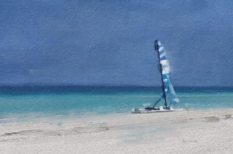 Beach  Shore XI White Modern Wood Framed Art Print with Double Matting by Cusson, Marie Elaine