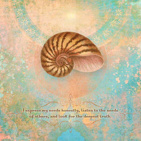 Creative  Visualization VI-Truth Gold Ornate Wood Framed Art Print with Double Matting by Duirwaigh